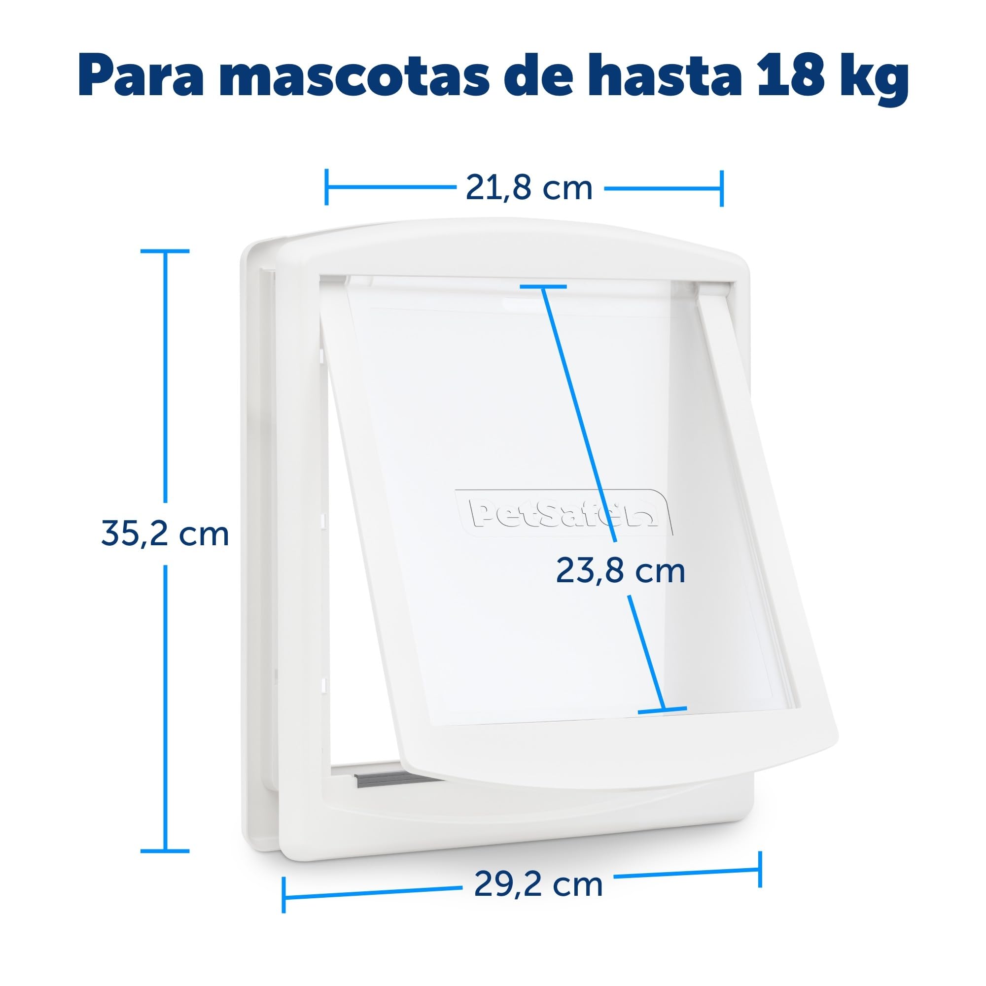 Puerta para Mascotas Original con 2 Posiciones Staywell, Mediana, Blanca