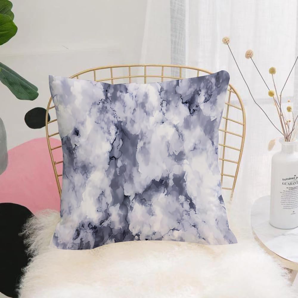 Hyosxw Mural Of Art, Marble, A Stylized Cloudy Arti - A2 Cushion Cover,Throw Pillow Case Home Decorative For Living Room Bedroom Sofa Chair 18X18 Inch,Mural Of Art, Marble, A Stylized Cloudy Artistic Marble Model With Foggy Effect,Pillowcase 45X45cm