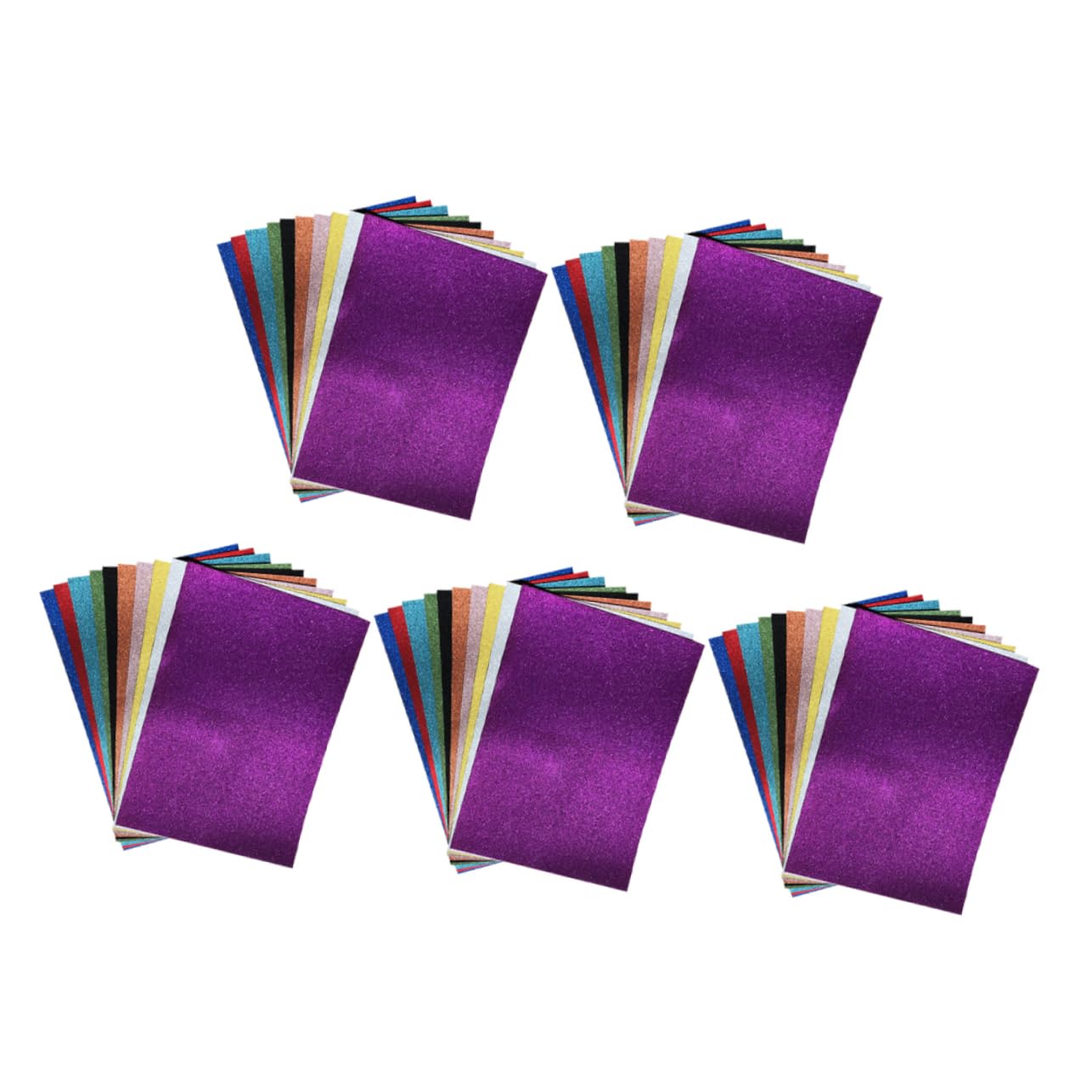 ARTIBETTER Carta Cartoncino Glitterata A4 per Progetti Artistici Te 50 Pezzi Resistente allo Sbiadimento e Strappi per Scrapbooking e Decorazioni
