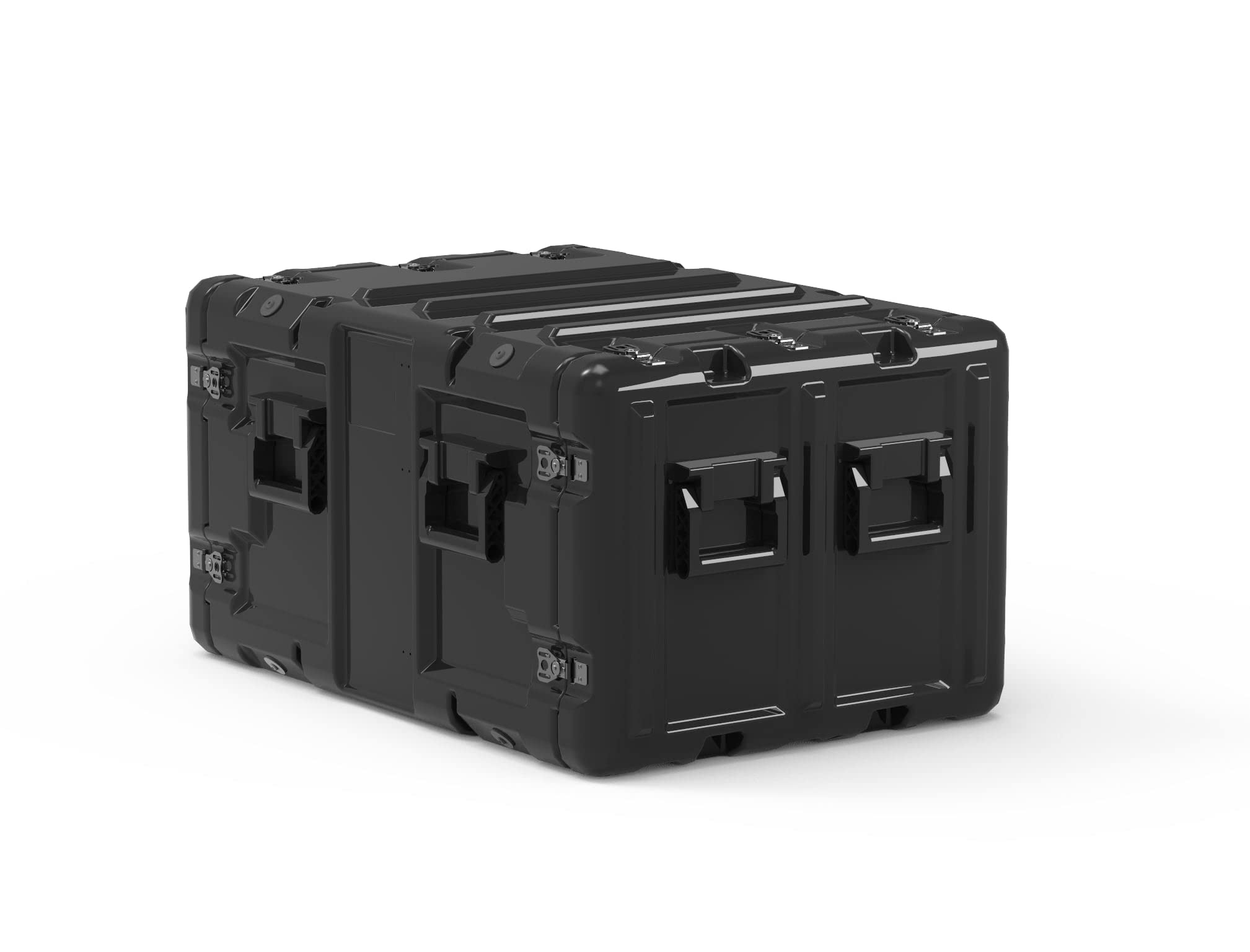 PELI Hardigg 9U Blackbox Rack Mount Case, Custodia Rack 19" Portatile Per Elettronica Sensibile, Altezza Rack: 9 U, Lunghezza Rack: 610 Mm, Fabbricato In USA, Colore: Nero