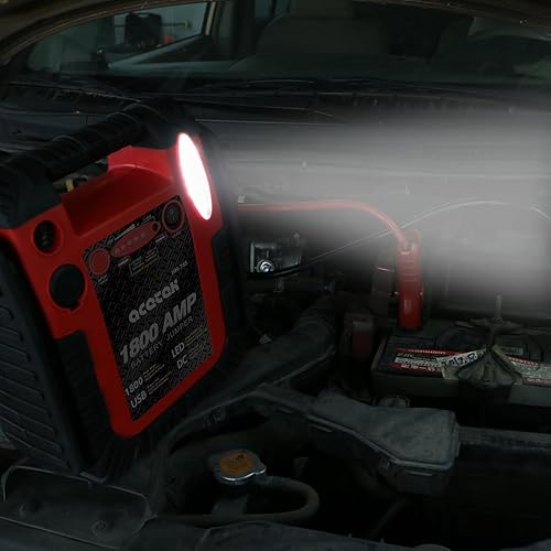 Miniatura 4 de Arrancador de coche de 1800 amperios, fuente de alimentación de emergencia de 20000 mAh (hasta 6 L de gas o motor diesel de 6 L), batería de plomo