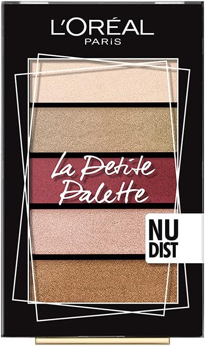 L'Oréal Paris Eyeshadow Palette, Mini-Sized, High Pigmentation, Highly Blendable Shades, La Petite, Nudist