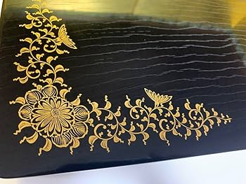 Amazon.co.jp: 輪島塗花台 特選輪島漆器 沈金飾台 置物台 敷台 飾台