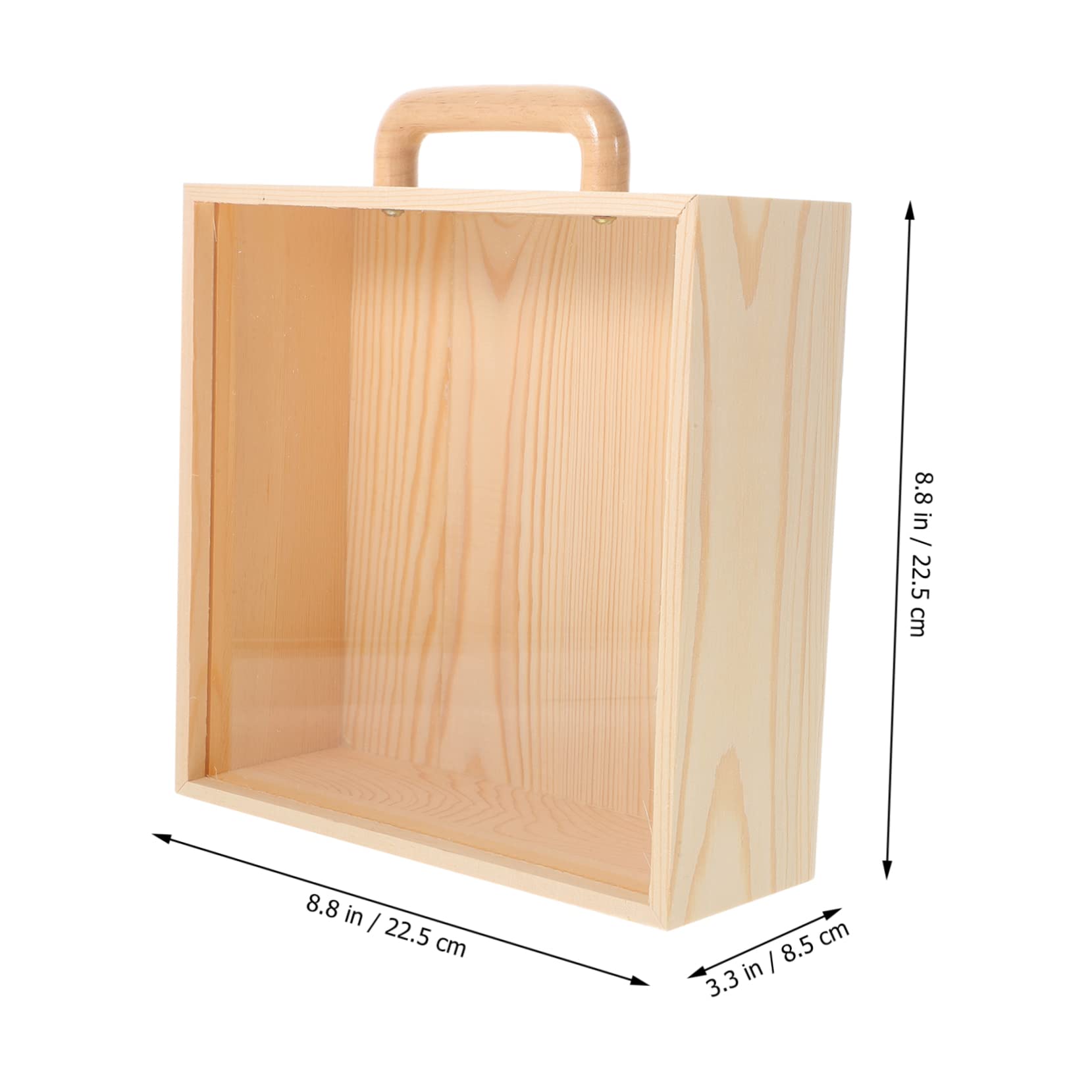 FRCOLOR Scatola Regalo in Legno Trasparente 1 Pezzo per Nozze