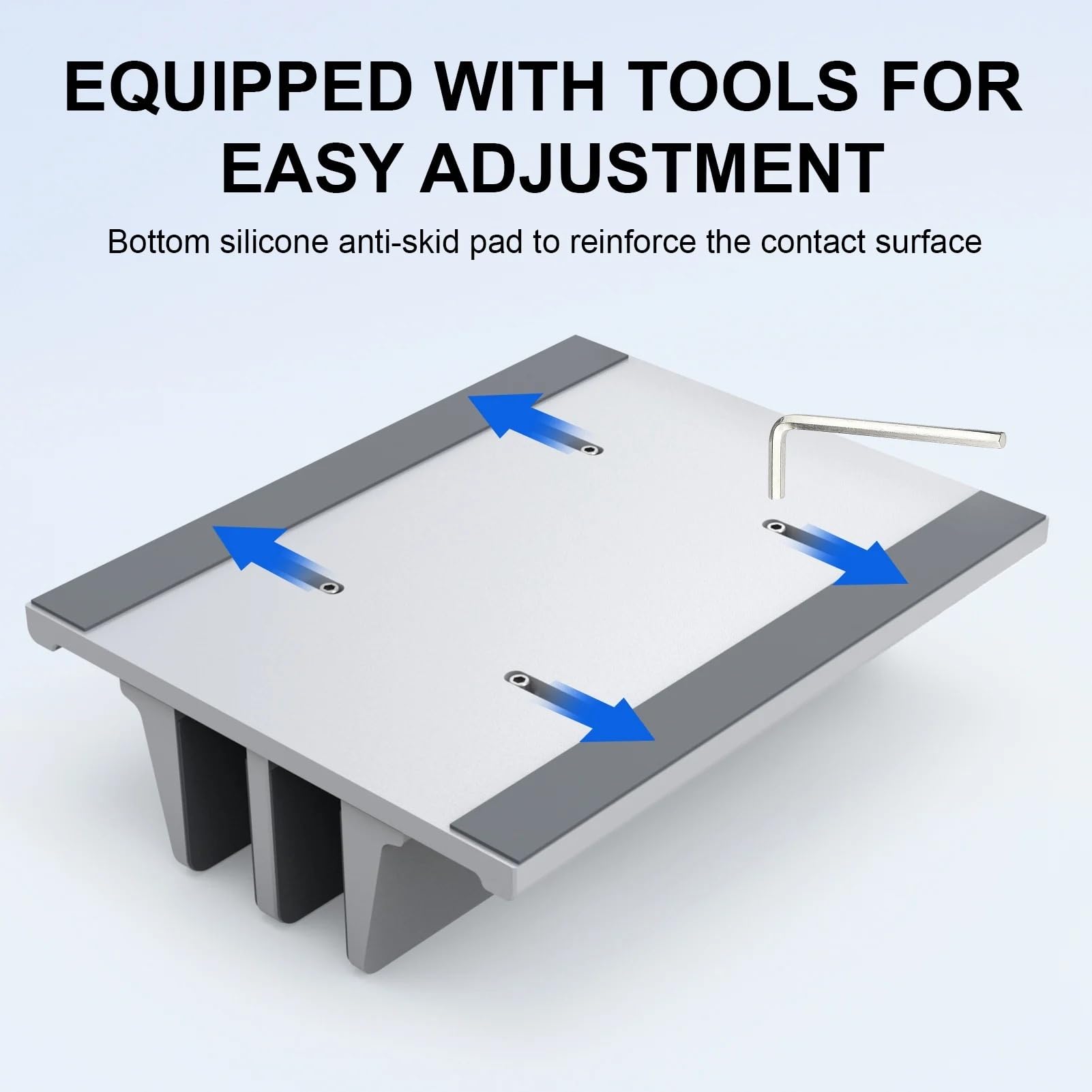 Genérico Compatible con Soporte Vertical de Aluminio | Soporte ajustable sin herramientas for portátiles de 15 a 34 mm de ancho for uso de sobremesa(Silver-1)