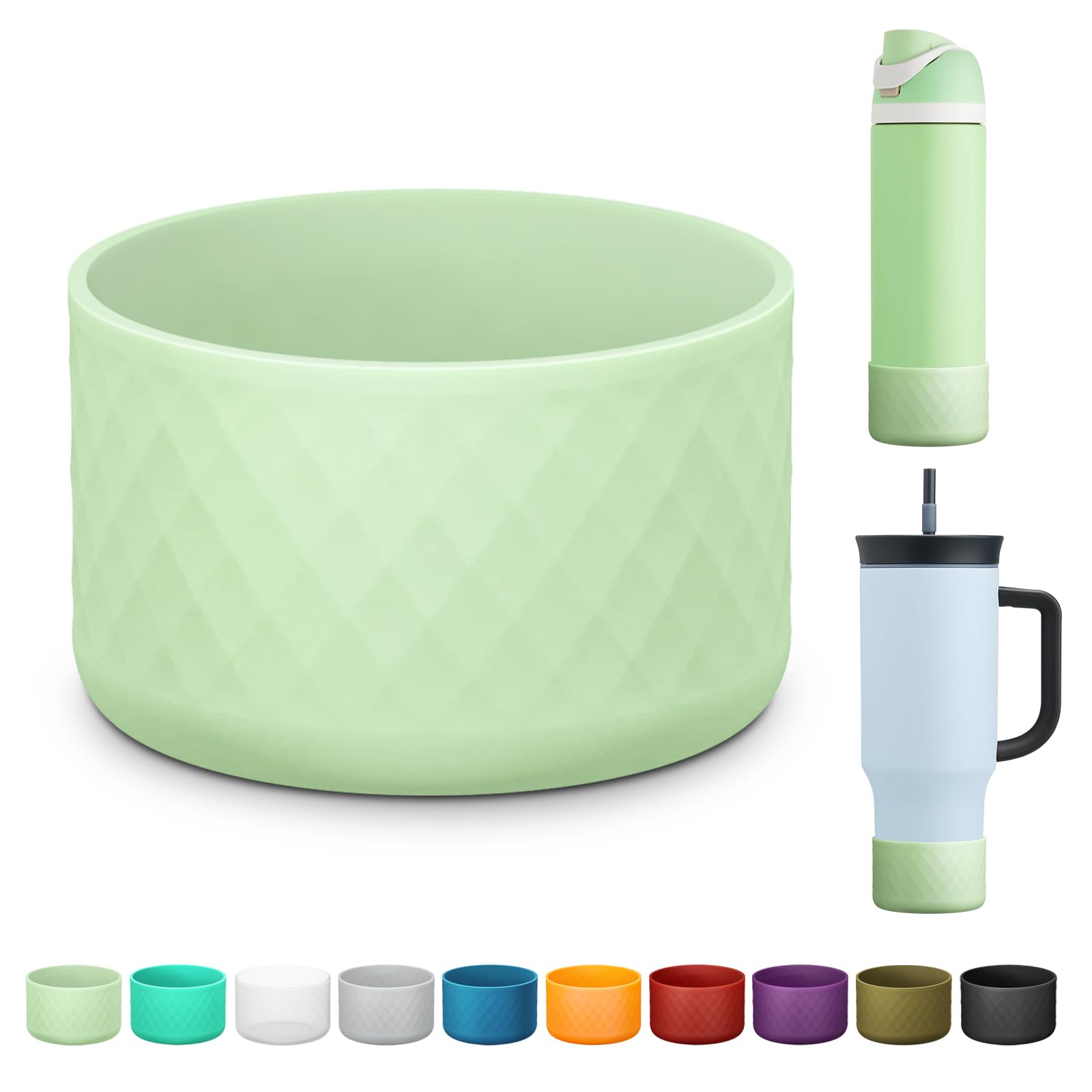 Silicone Boot for Owala Water Bottle 24 oz 32 oz 40 oz, Anti-Slip Protective Sleeve for FreeSip/Twist/Flip Stainless Steel Water Bottles Accessories