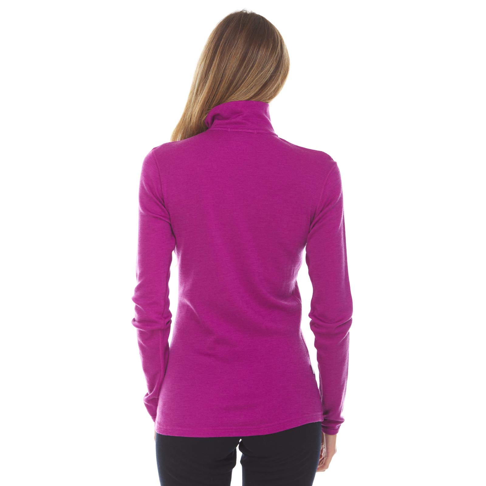 Minus33 Merino Wool Midweight damska koszulka z długim rękawem z zamkiem błyskawicznym 1/4 z długim rękawem ze 100% wełny merynosów z zamkiem błyskawicznym 1/4 dla kobiet - warstwa środkowa