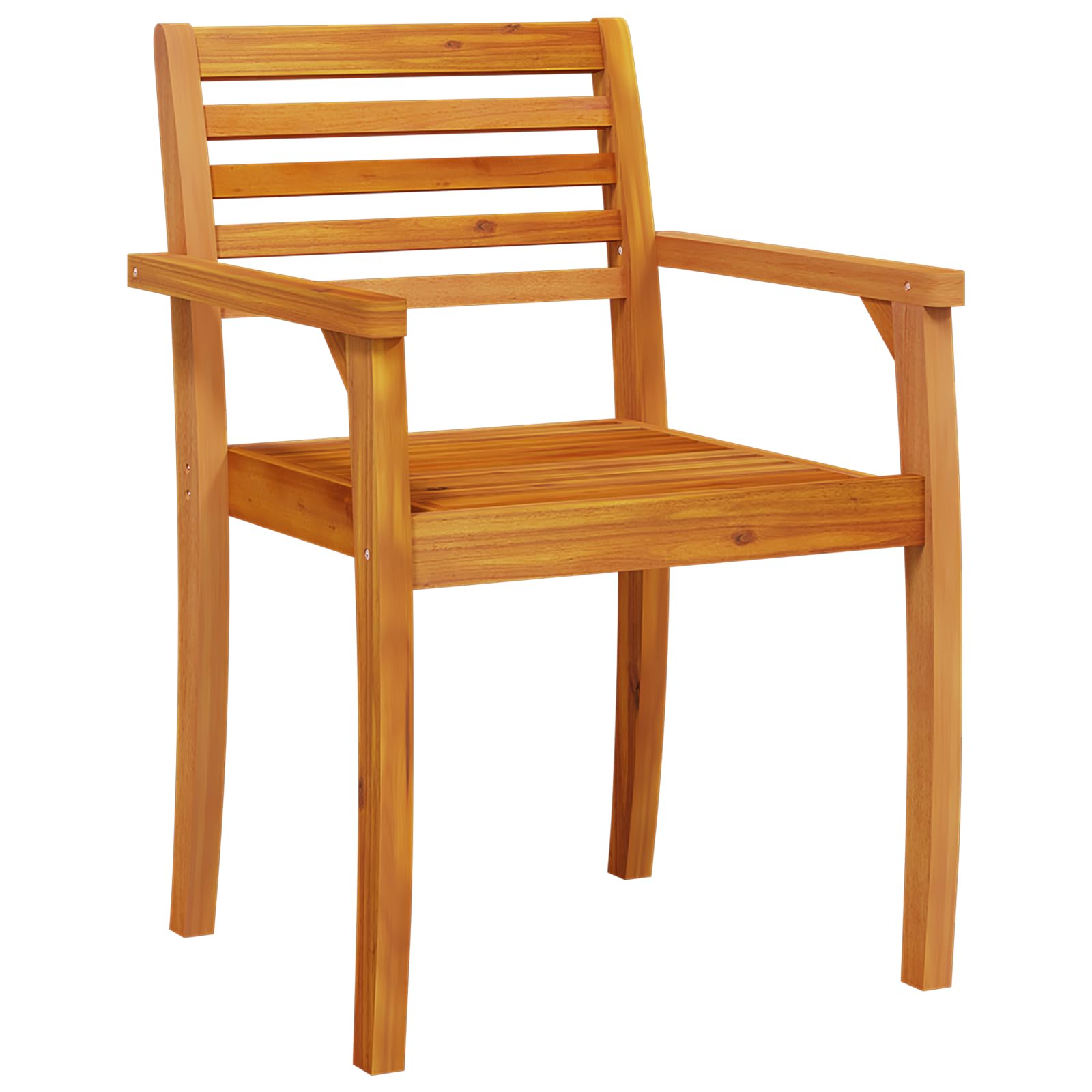 Set da Giardino 7 Pezzi in Legno Massello di Acacia Tavolo Rettangolare con Sedie per Esterno Balcone Pranzo all'Aperto Resistente e Comodo