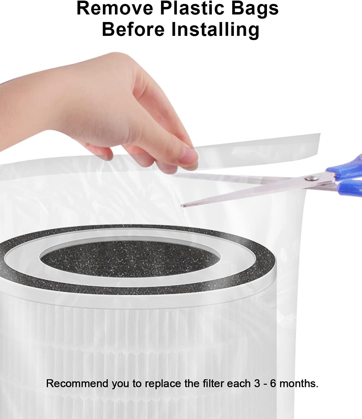 MORENTO KILO Air Purifier Replacement Filter, 3-In-1 Ture HEPA Filter, Efficiency Activated Carbon, for MORENTO Kilo Air Purifier (2 Pack) - Image 5