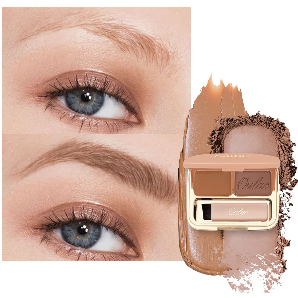 Oulac Waterproof Brown Eyebrow Powder Kit with Brow Brush 2 in1 Long Lasting Instant Eyebrow Pomade & Powder Natural Makeup for Sparse Brows 3.2 g/0.11 oz (Ginger) Oulac Waterproof Brown Eyebrow Powder Kit with Brow Brush 2 in1 Long Lasting Instant Eyebrow Pomade & Powder Natural Makeup for Sparse Brows 3.2 g/0.11 oz (Ginger)