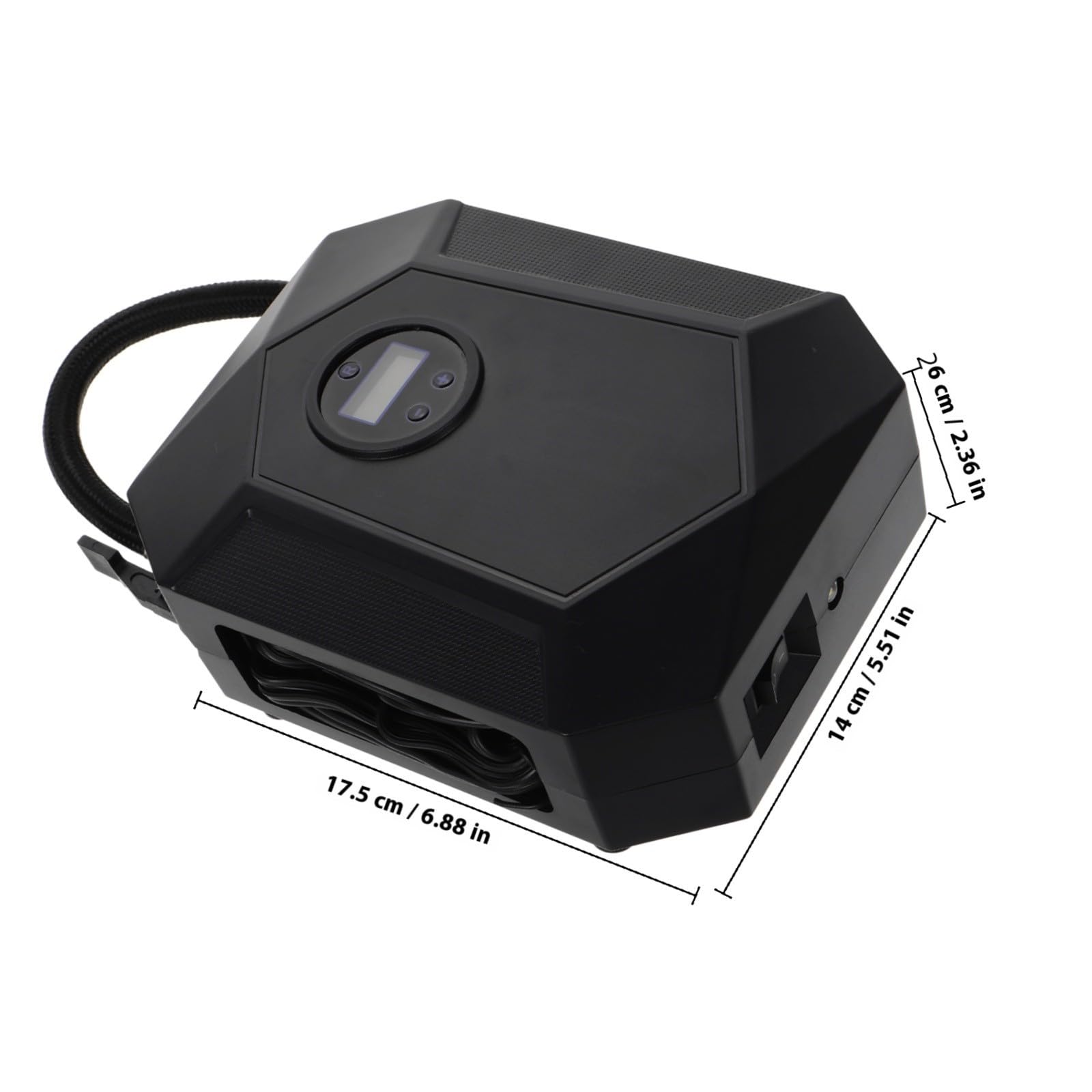 Tragbare Autoreifen Luftpumpe 12v aus Abs und Kupfer mit Digitalanzeige