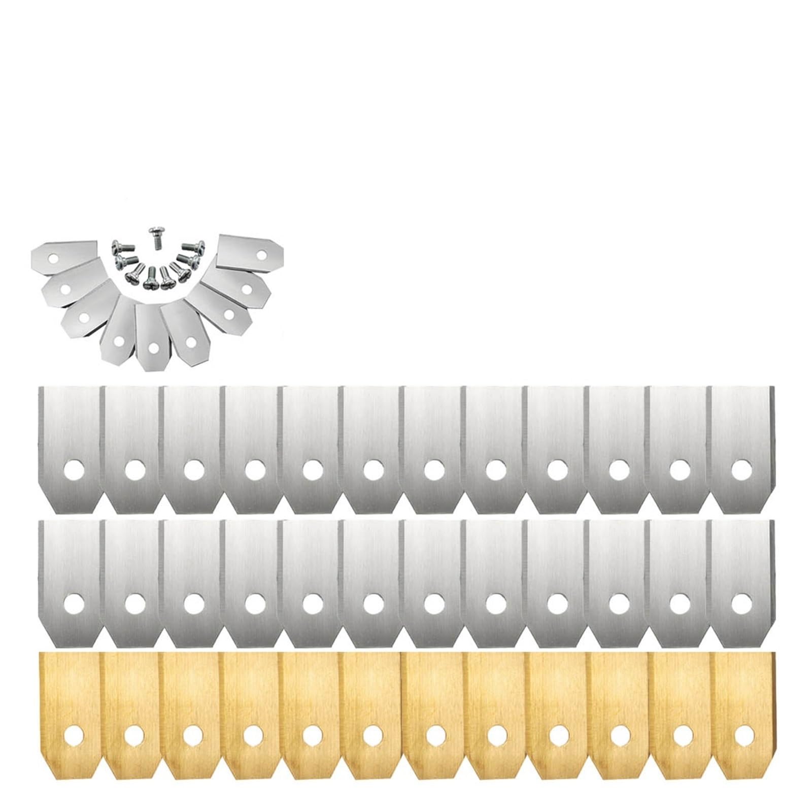 18-150PCS/set Cuchilla Cortacésped Repuesto De Césped Cortadora Pieza 0,7 MM, Compatible Con Husqvarna, Cortacésped Automático, Compatible Con Gardena, Cortacésped(Gold-F)