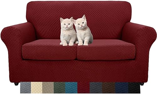 MAXIJIN - Fundas de sofá de 3 piezas para 2 cojines de sofá elástico antideslizante para perros y mascotas disponible en Yaxa Colombia