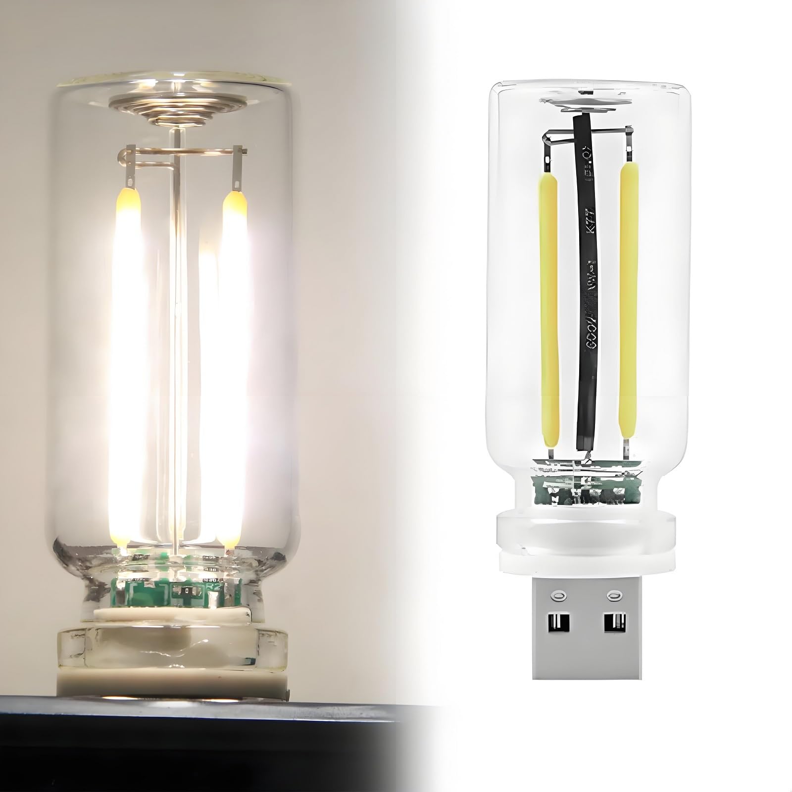 Innowacyjna lampka nocna LED z kontrolą dotykową USB - retro lampka świetlna z szklanej butelki, do samochodu, sypialni i korytarza, ściemniawalna mini lampka wielokolorowa do romantycznej mini