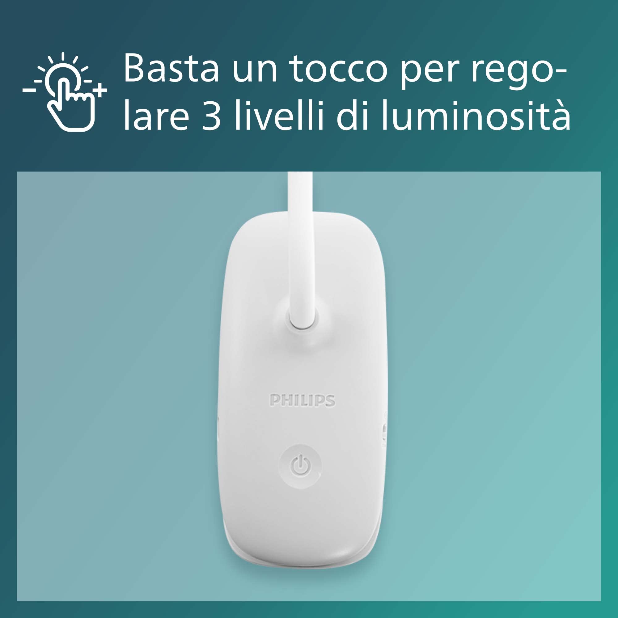 PHILIPS LAMPADA DA TAVOLO DONUTCLIP 2.3W 40K P USB 02 Rosa 39687600