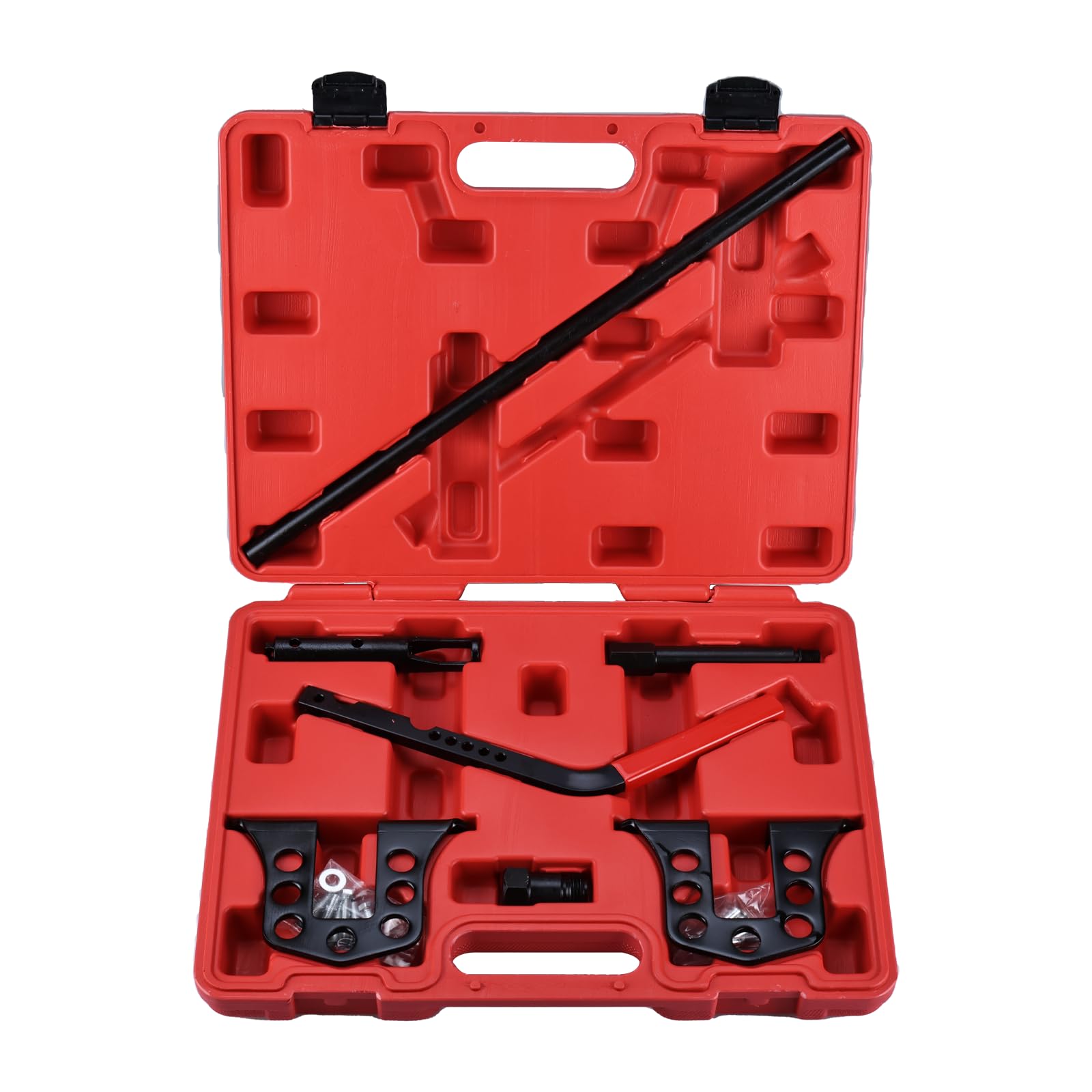 FreeTec Universal Ventilfederspanner Druckluft Ventile Montage Set Ventilschaftdichtung KFZ Werkzeug inkl. Koffer