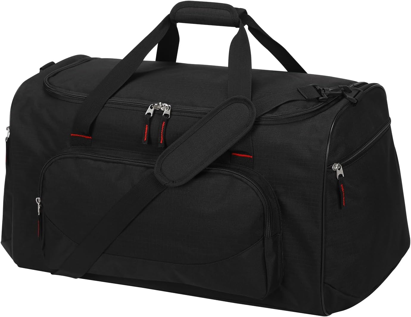 55L Sports Gym Duffle Bag for Men - 22 inch Large Duffel bag for Workout, Travel, Weekender, Fitness (Black)