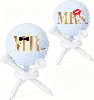 Wedding Golf Gifts for Couples Mr Mrs, Bridal Shower & Engagement Gifts | Golf Wedding Gifts for Couples Newlywed, Bridal Shower & Engagement Supplies, Just Married Golf Accessories