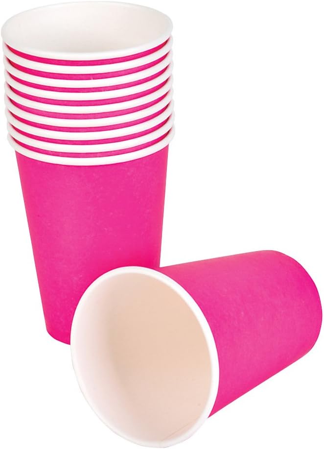 Rhode Island Novelty 9oz HOT PINK PAPER CUPS