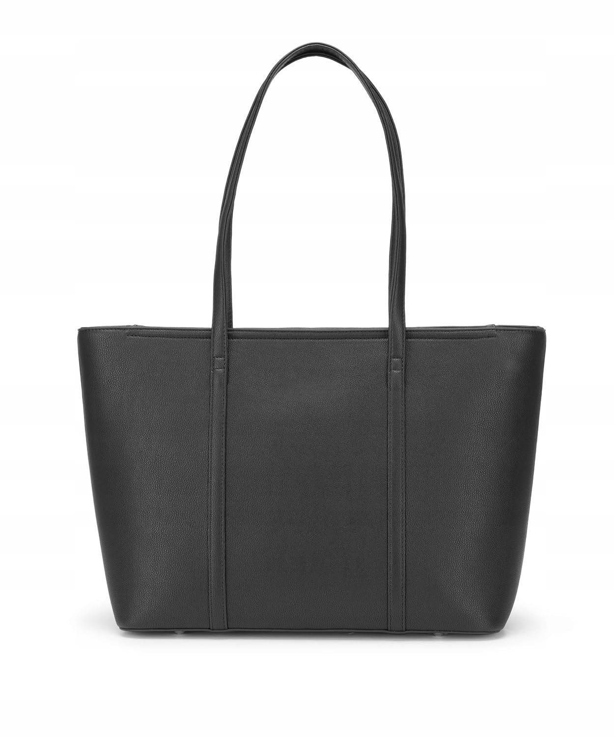 PUCCINI Damska Shopper Torebka, Czarna, Mieści A4, Skóra Ekologiczna, Elegancka, Przeszycia Ozdobne, 3 Kieszenie Wewnętrzne, Długie Rączki, Na Ramię