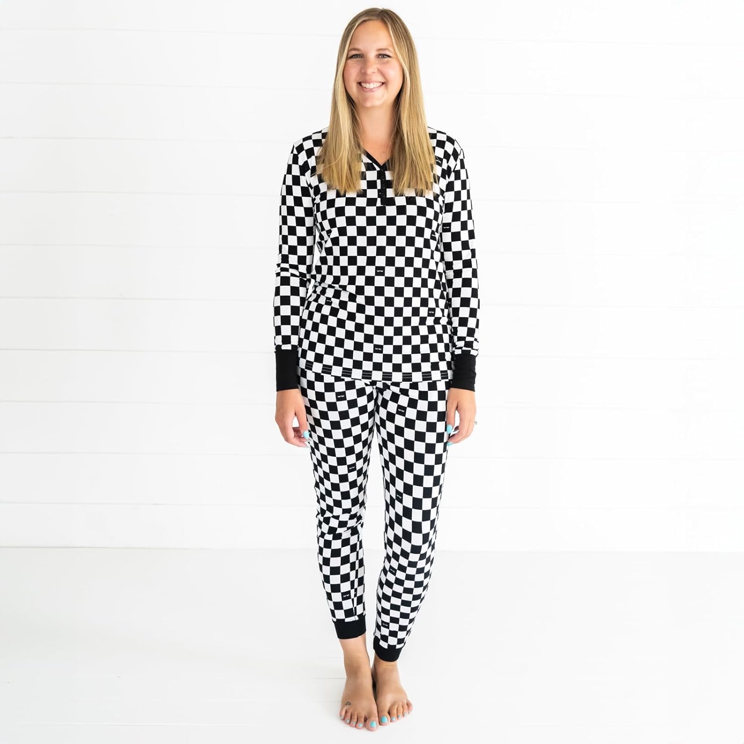 Little Sleepies Womens Pajama Top, Viscose from Bamboo, Henley Button Up Nursing PJs, Family Matching Pajamas for Women Set