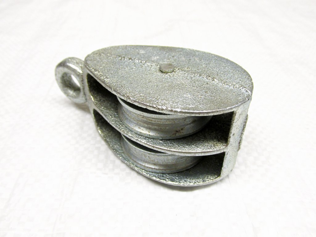 Secure Fix Direct 75Mm Awning Pulley With Double Cast Sheave And Fixed Round Eye