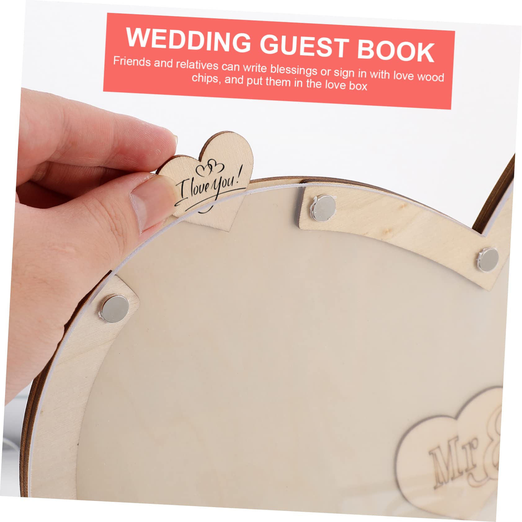 1juego Libro De Firmas para Bodas Alternativa Creativa Al Libro De Invitados Decoración De Corazón para Celebraciones y Eventos Especiales