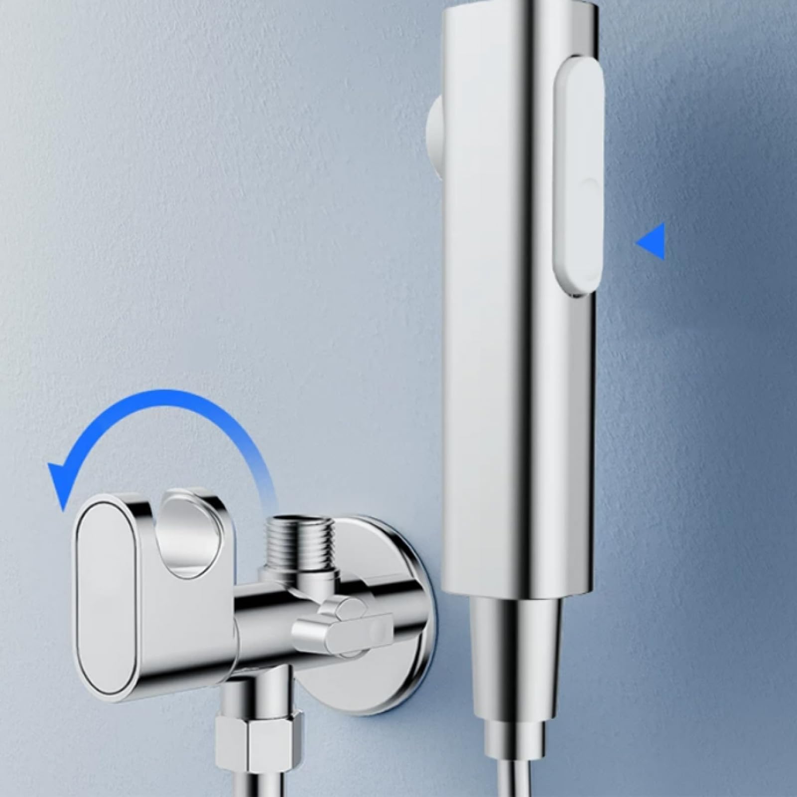 Doccetta Bidet per WC Cromato Kit Idroscopino WC In Ottone Montaggio A Parete G1/2 Doppia Uscita | con Tubo Adatto per L'Igiene personale E La Pulizia Degli Animali Domestici