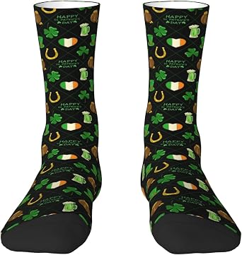 St Patricks Day Socks for Women Men, Novelty Clovers Socks Gifts for St.patrick's Day Decor
