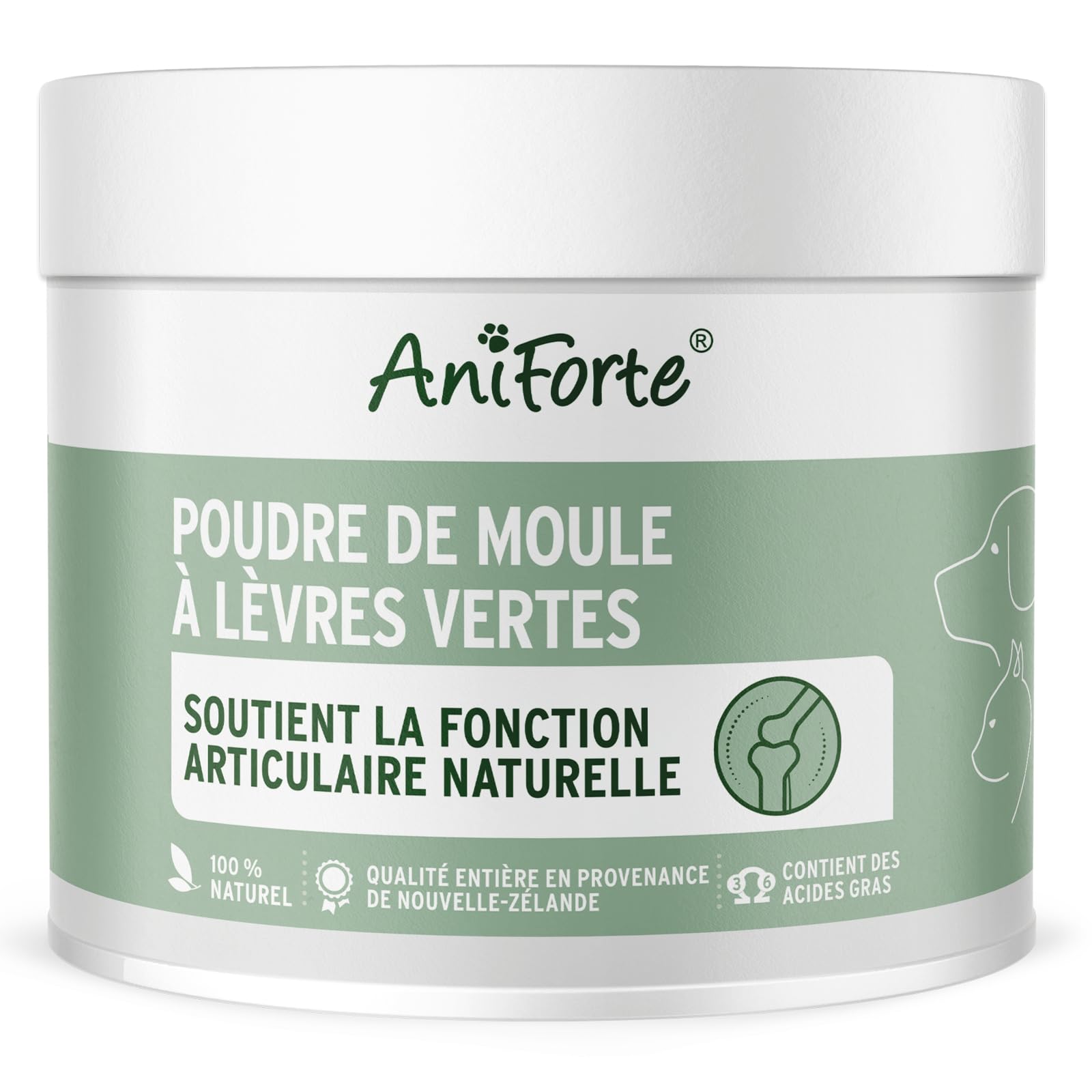 Poudre de moules aux orles vertes AniForte articulation chien et chat