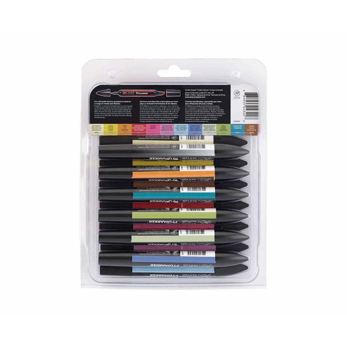 Letraset ProMarker zestaw nr 2 – 1 opakowanie (12 kolorów i blender)