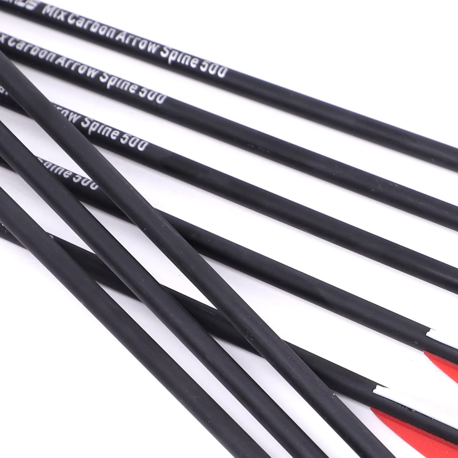 Archery Carbon Arrow Shaft 30 inch Mixed Carbon Arrow Shafts Spine 500 DIY Hunting Targeting Arrows for Compound Recurve Bow