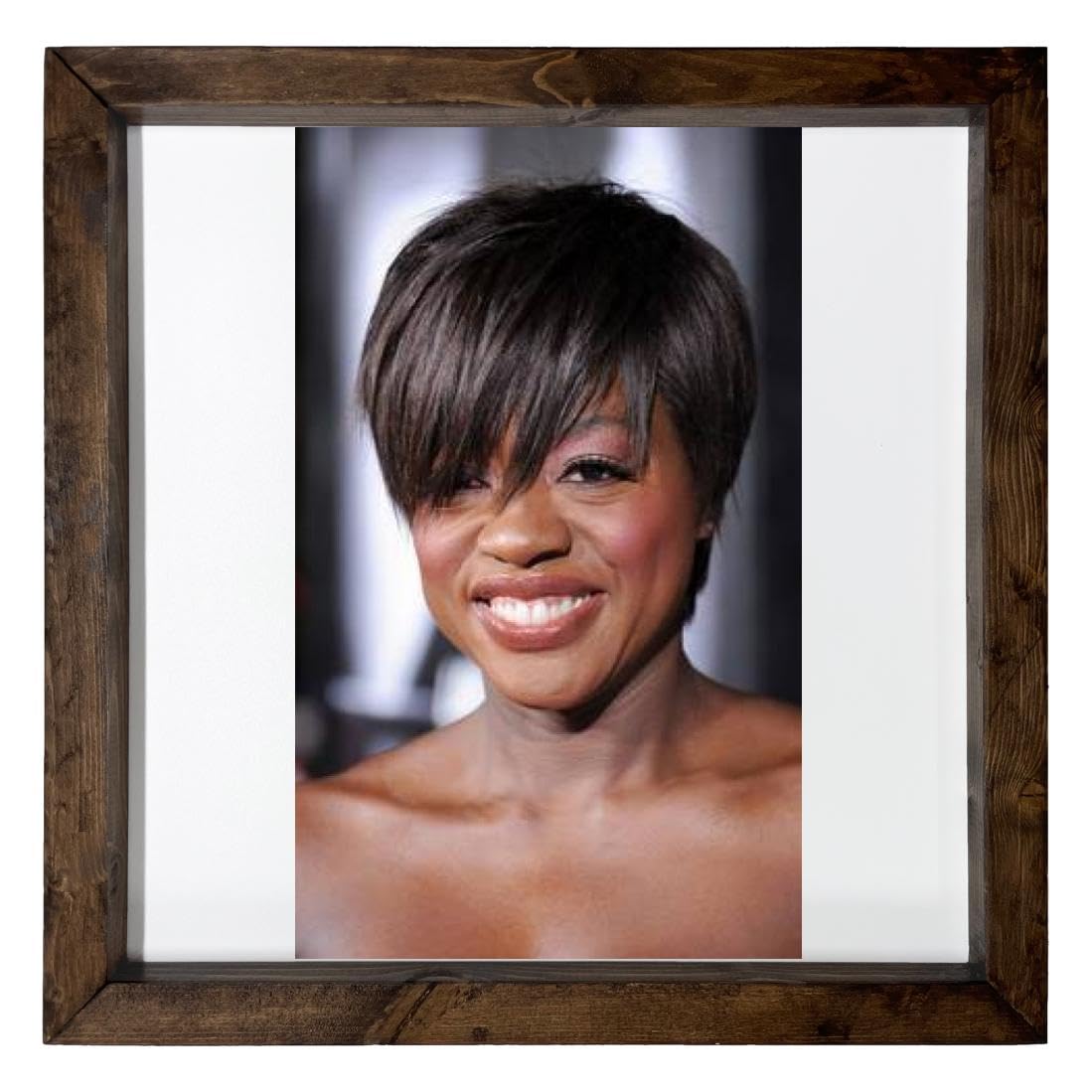 Boss Hog Viola Davis - 12X12 Full Color Photo Sign with Wood Frame PTR #G336066