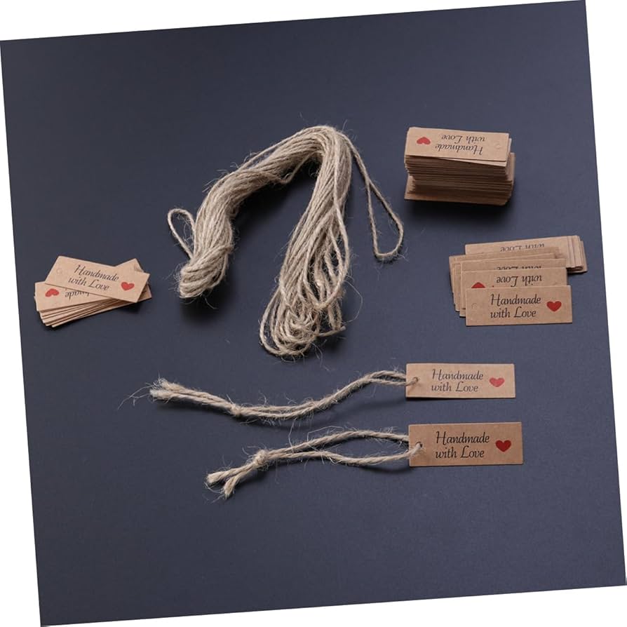 Amazon | Gatuida 100個 麻紐 タグ 番号札 タグ パーティー タグ