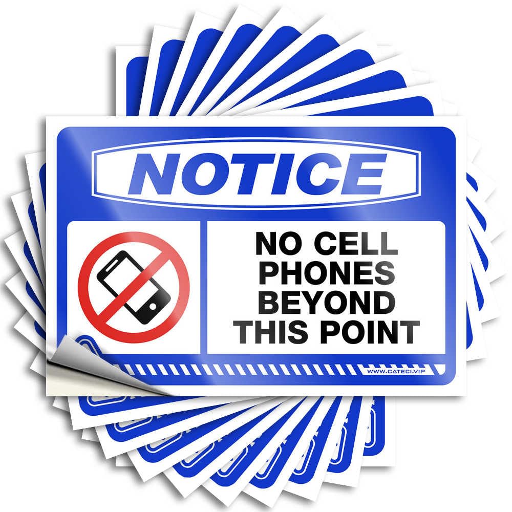 Prank Stickers Notice No Cell Phones Beyond This Point Stickers 10Pcs Cars Stickers Car Window Stickers(12X18CM)