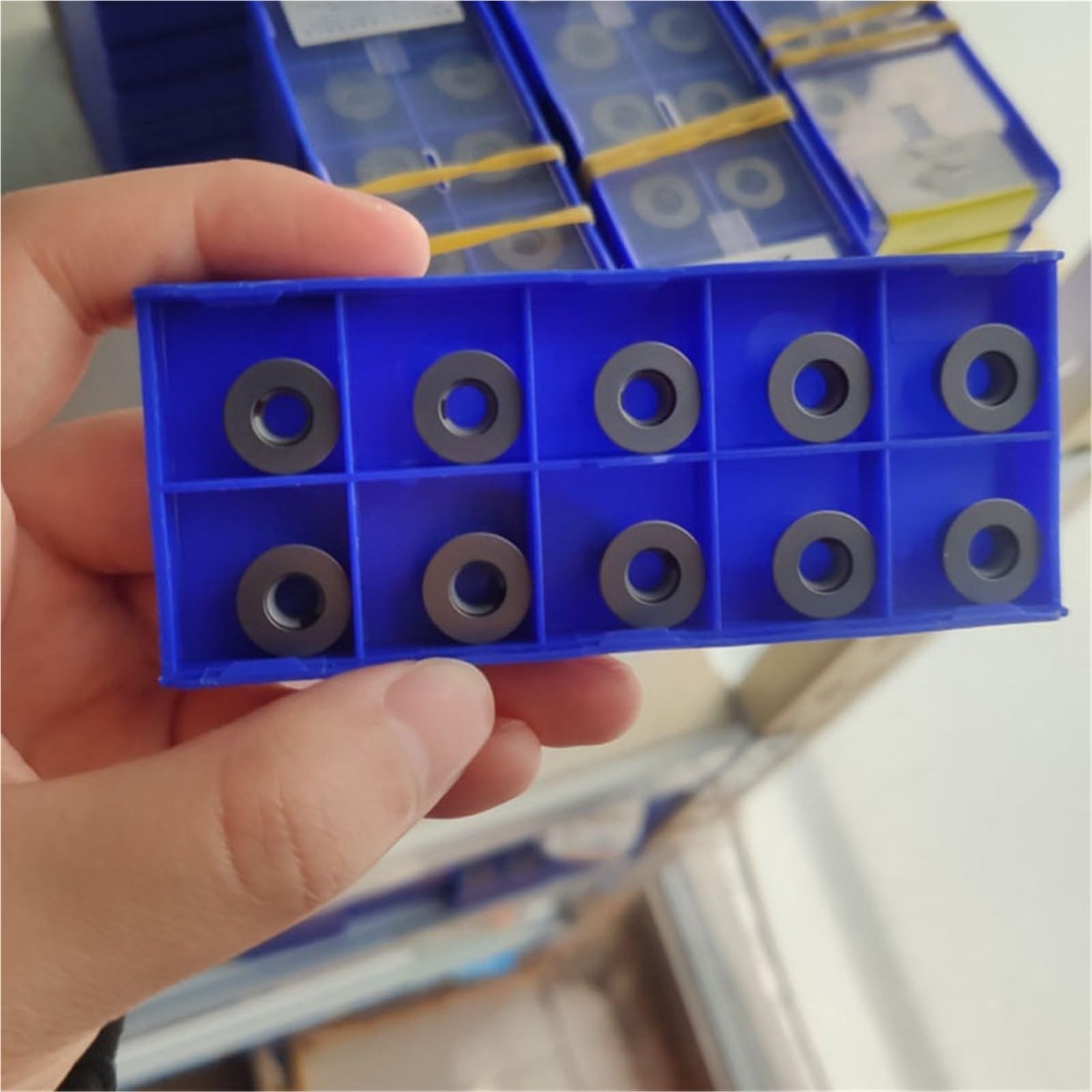 10 Uds. Insertos De Fresado Redondos Carburo Herramientas Torneado Hoja Torno Cortador CNC