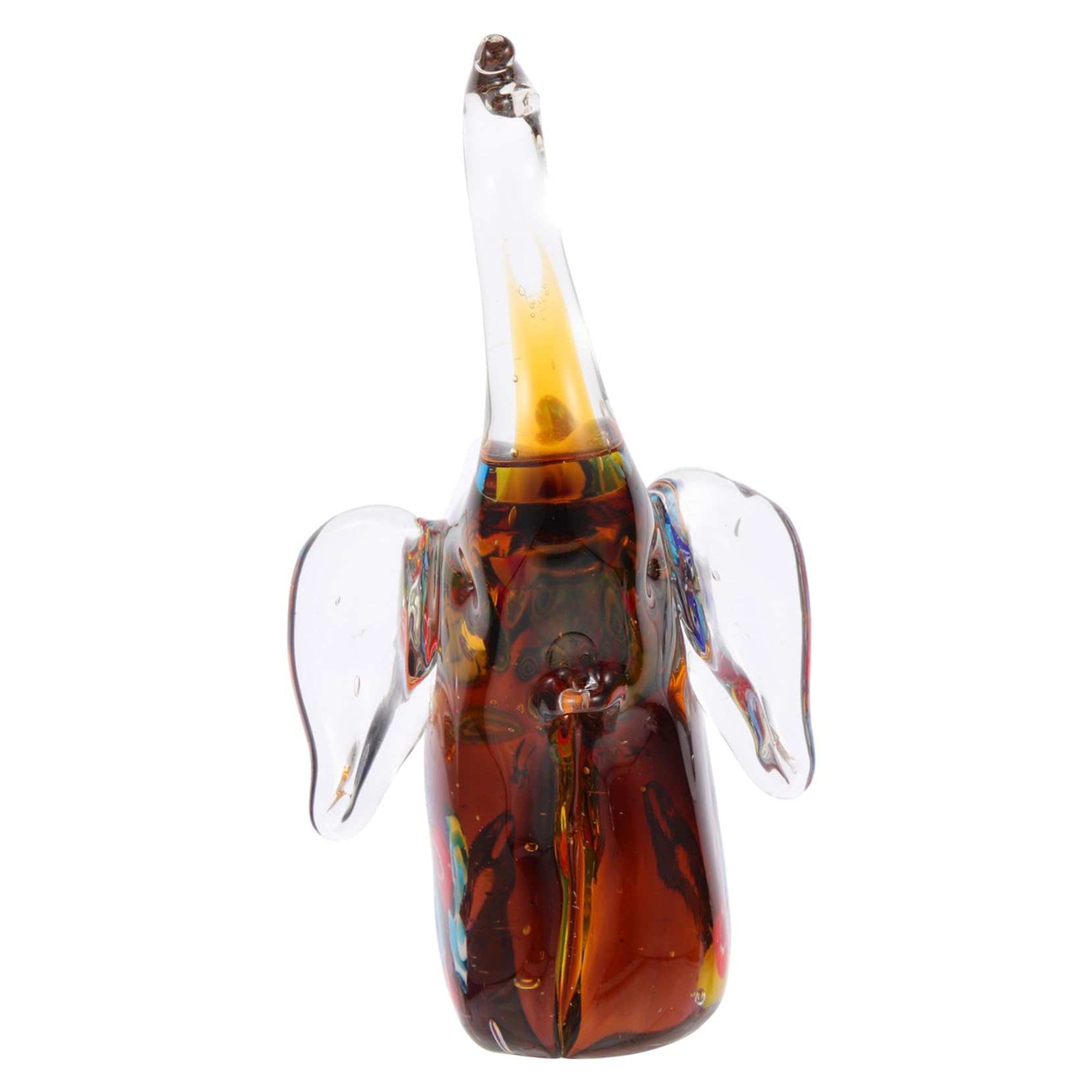 Ornement éléphant figurine délicate en verre déco bureau maison