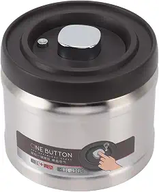 Greensen Recipiente a Vácuo para Café, Lata de Armazenamento Hermético Em Aço Inoxidável para Grãos de Café Moídos, Chá, Nozes Com Vedação Tipo Prensa e Colher Medidora (750ML Aço Inoxidável Cor