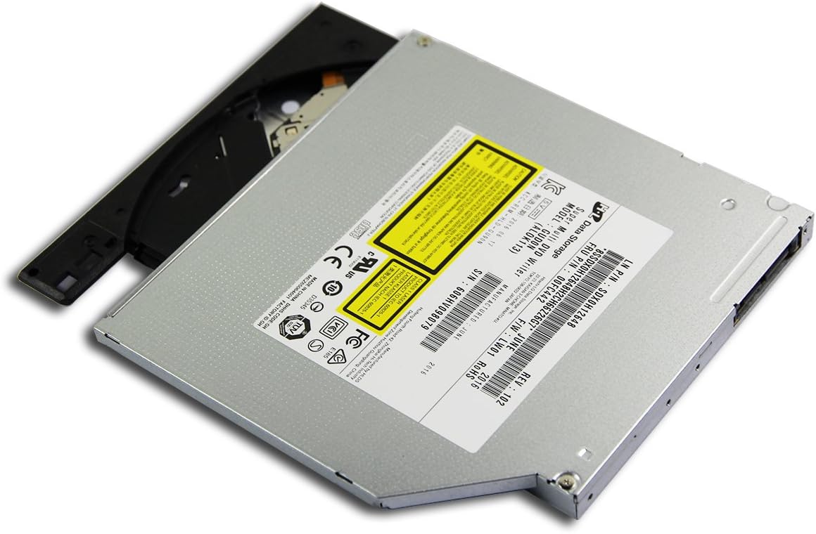 New Internal Super Multi 8X DVD+-RW DL Burner HL-DT-ST DVDRAM GUD0N for HP Dell Lenovo Laptop Dual Layer DVD-RAM 24X CD-RW Recorder 9.5mm SATA Tray-Loading Slim Optical Drive Replacement
