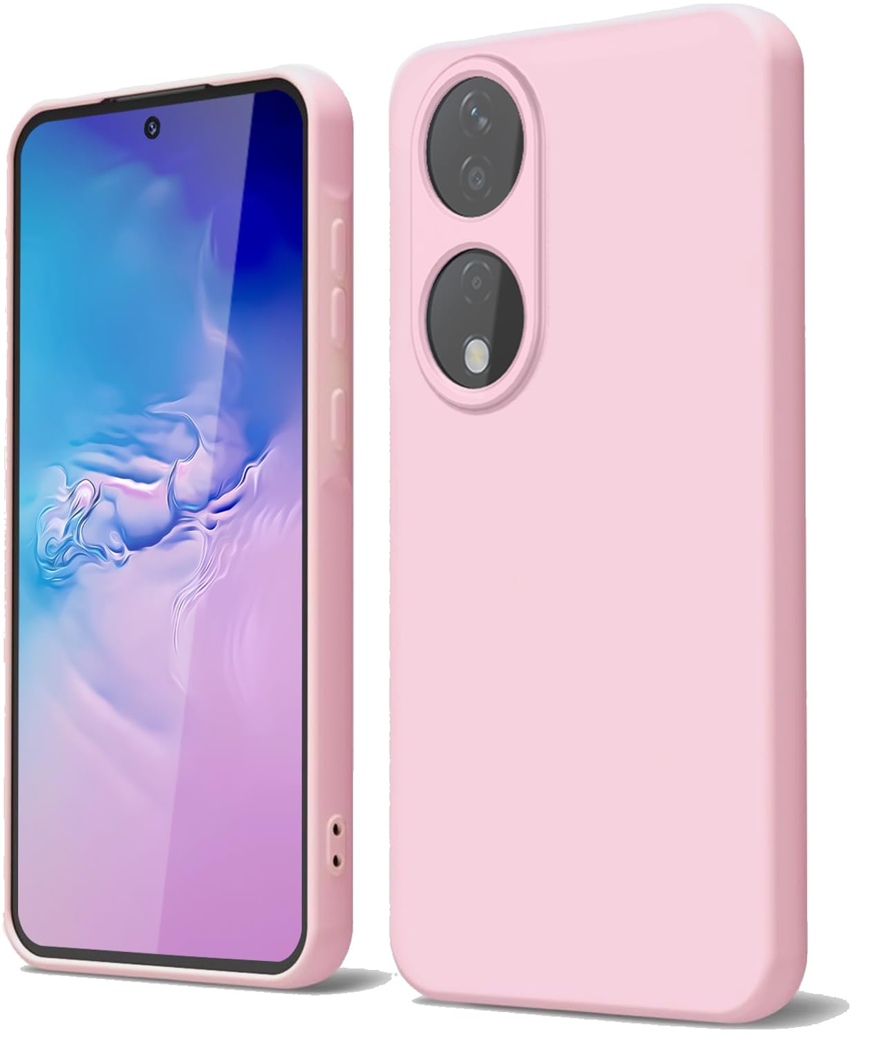 WBWONE Cover Sfumata TPU Per Huawei Honor X7b / Honor 90 Smart – Morbida, Antiurto, Colore Blu Rosa