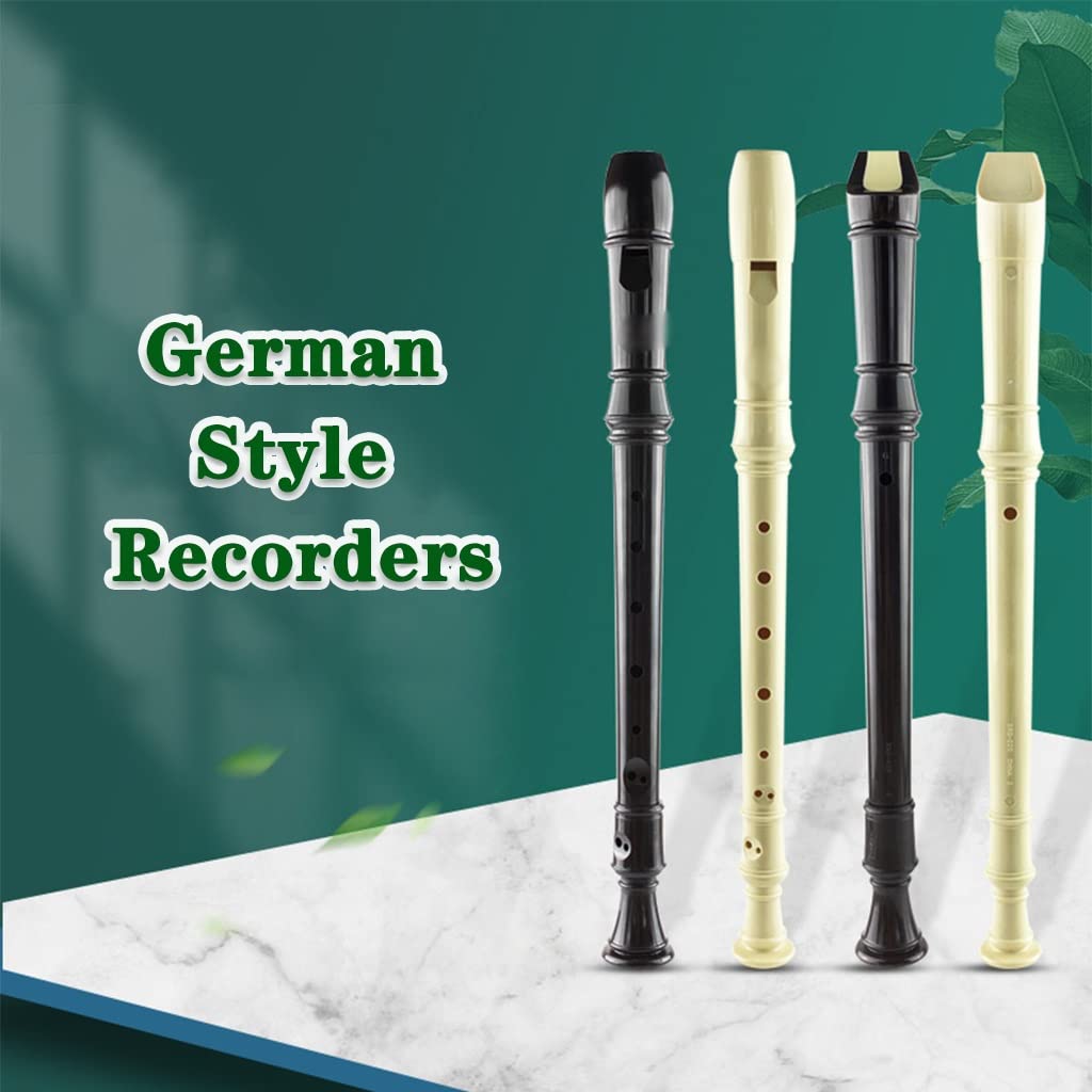Soprano Recorder Musician Playing The Soprano Flute, German Recorder with 8 Hole C Key, School Class Wind Instrument, with Storage Bag + Cleaning Swab