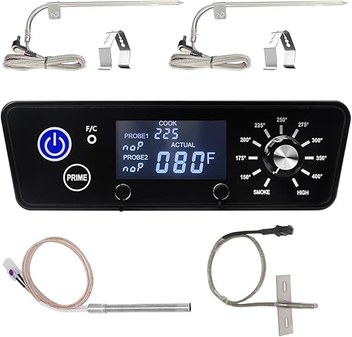 Placa de control de temperatura digital Pit Boss de repuesto, adecuada para ahumador vertical Pit Boss pbv3p1pbv4ps1pbv5p1Series, con sonda de