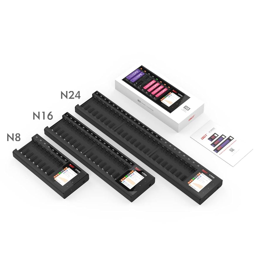 ISDT N24 48W バッテリー充電器 24スロット スマート充電器 ISDT N24 48W バッテリー充電器 24スロット スマート充電器