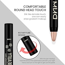 evpct 2Pcs Cream Eye Shadow Brightener Sticks Set for Eyes, Caramel Matte Pencil Eye shadow Applicator Stick Pen Palette Makeup Waterproof sombras en crema para ojos 25 + 29