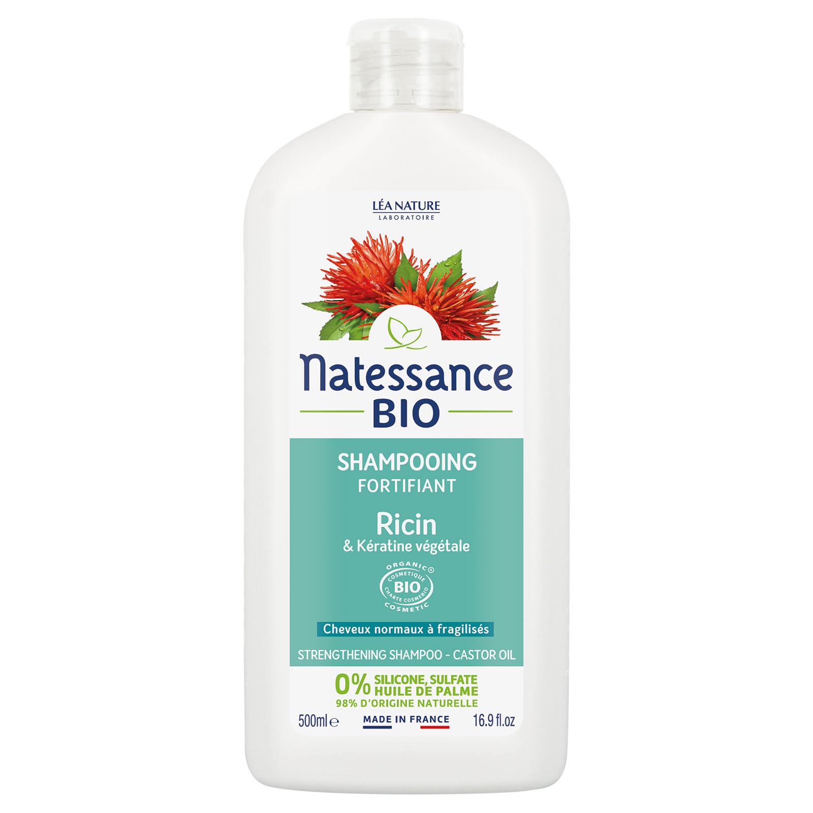 Natessance shampooing fortifiant ricin bio 500ml