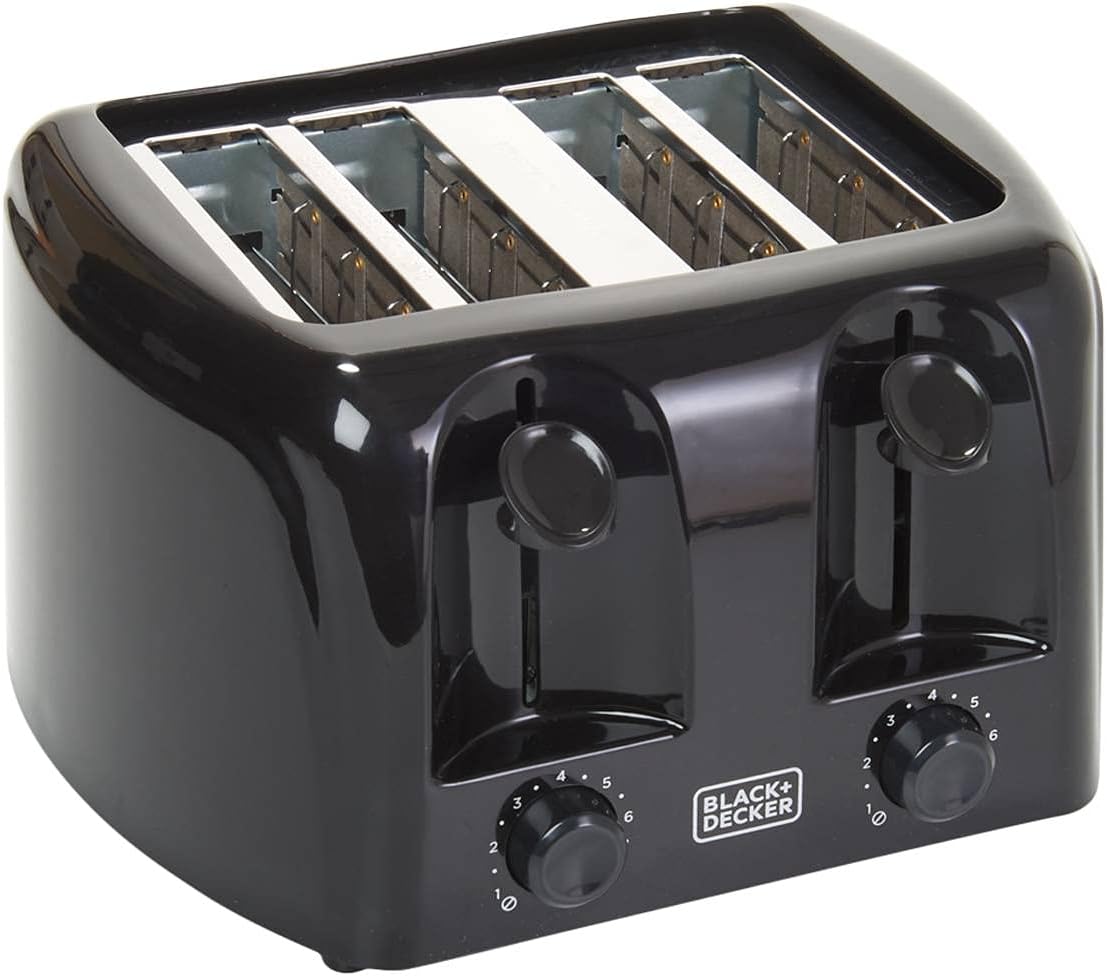 Black & Decker 4 Slice Toaster Black - TR0004B