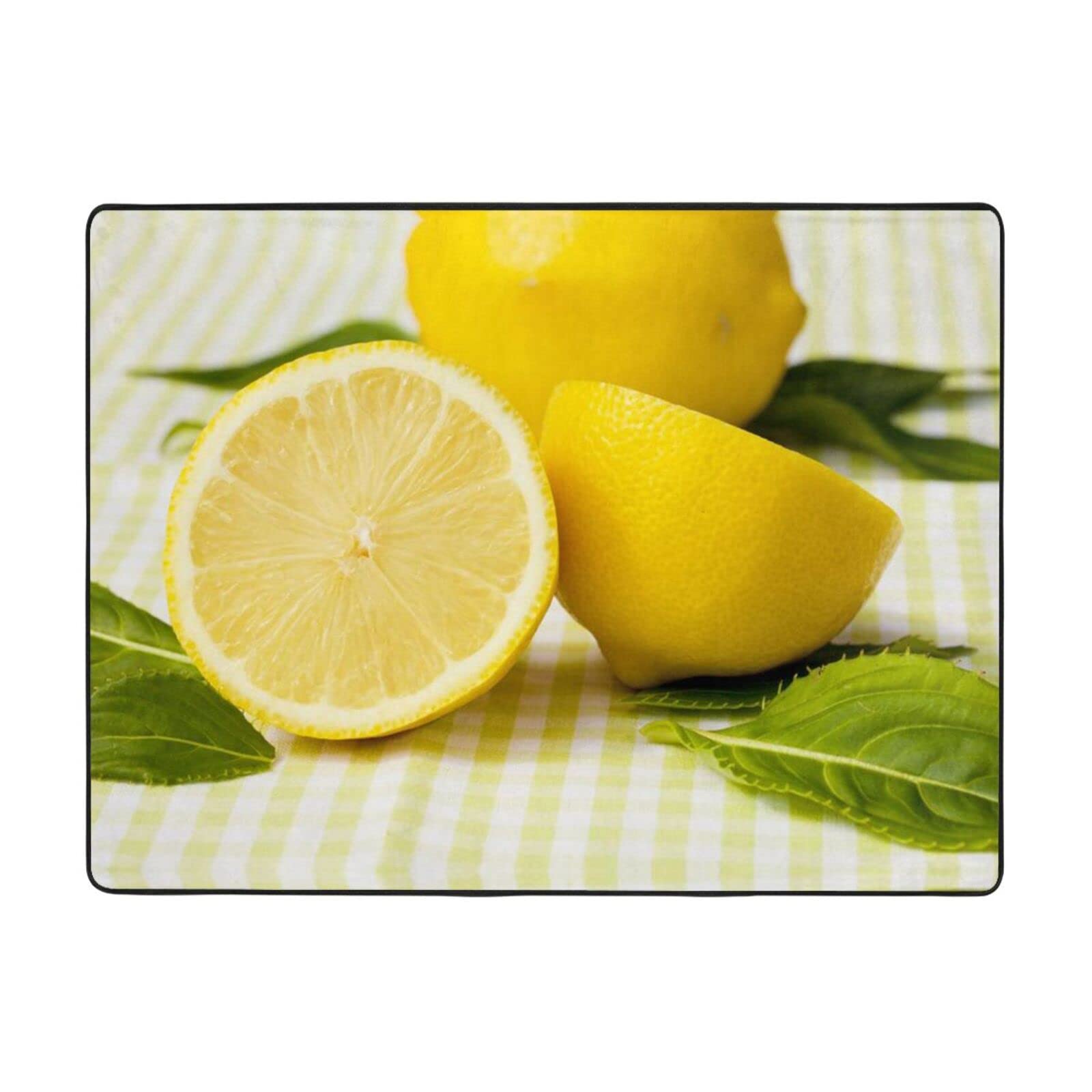 Tapis décoratif salon jaune citron pour un balcon chaleureux
