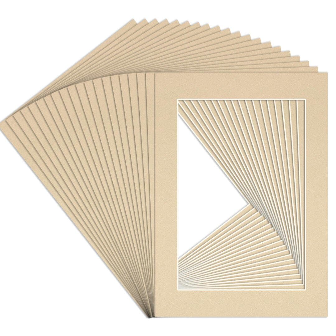 Procut Global A4 Ivory Picture Mounts to Fit 9x6" Aperture - Precision Cut Cardboard Photo Mount - Ideal for Frames, Prints, Artwork & Certificates - Sizes & Colours Available - 20 Pack