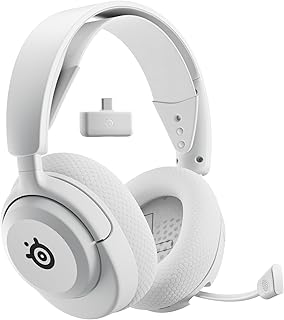 SteelSeries ワイヤレス ゲーミングヘッドセット Arctis Nova 5 white モンスターハンターワイルズに最適なイコライザー設定 ヘッドホン 軽量 無線 ワイヤレス Switch/Switch2/PC/PS5/PS4 対応 急速充電 60時間連続使用可能 調整可能 国内正規品 メーカー保証1年 61671 ホワイト