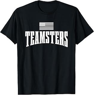Teamsters Solidarity Union Worker Labor Protest USA Flag T-Shirt